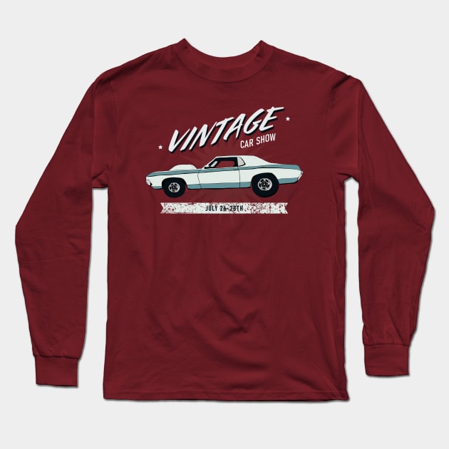 Vintage Car Show Long Sleeve T-Shirt by Gunes Ozcan